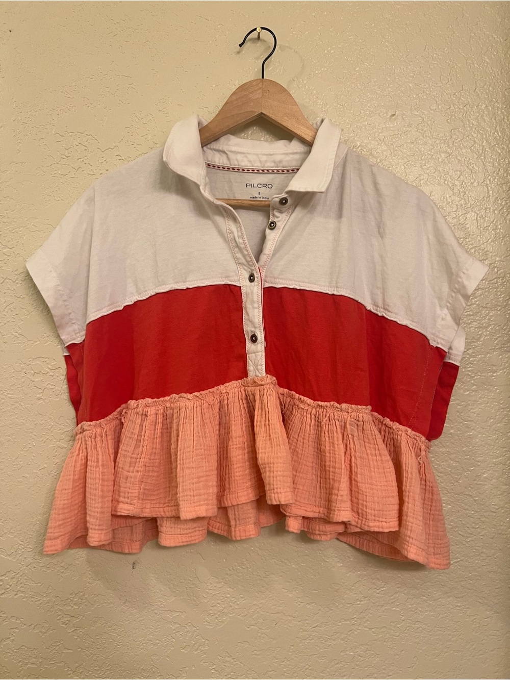 🍉Pilcro🍉 Bonfire Rugby Top. Size S - Picture 6 of 9